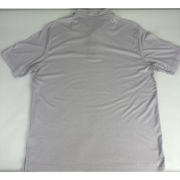 Greg Norman Size XL Purple Lavender Diamond Print Polo Pima Cotton Soft Touch - Picture 5 of 9